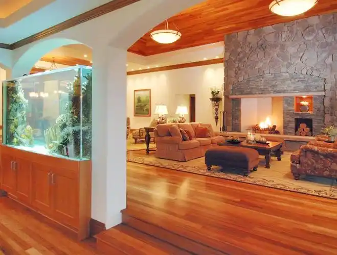 别墅玄关鱼缸造景设计图片欣赏