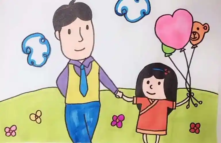绘画《我的爸爸》