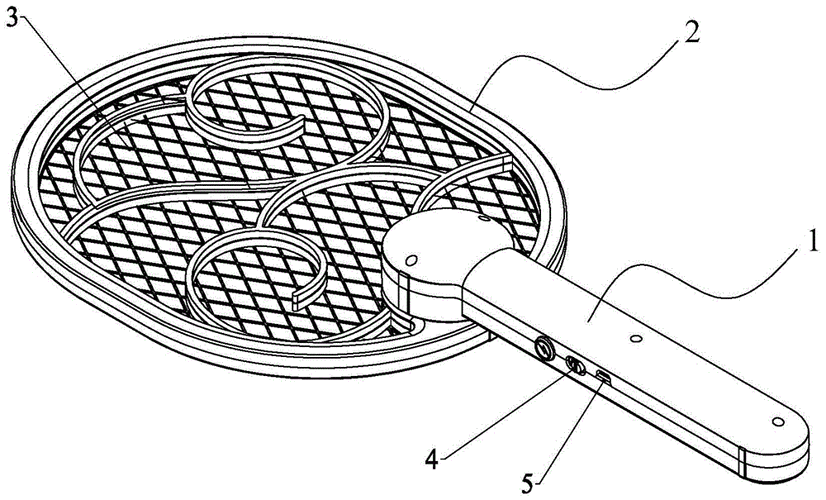 一种防断线的手柄可折叠电蚊拍的制作方法
