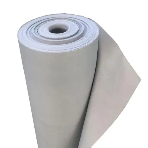 防火布阻燃布灰色硅胶布风机软连接耐高温隔热挡烟布电焊防火帆布