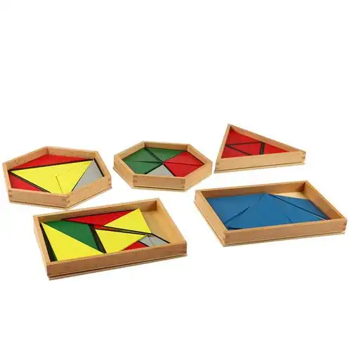 蒙氏教具幼儿园早教玩具粉红塔构成三角形 棕色梯 家装感官23件-图4