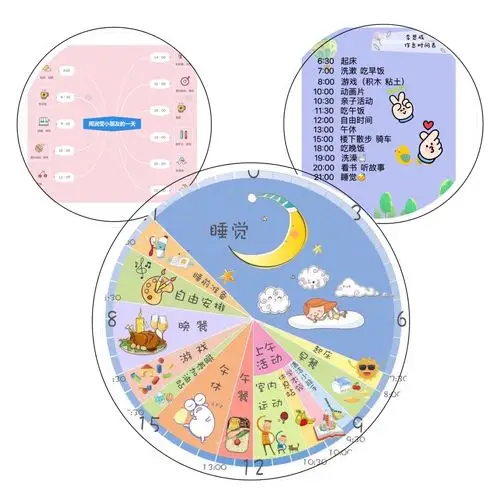 我的作息时间,就像钟表一样有规律哦!
