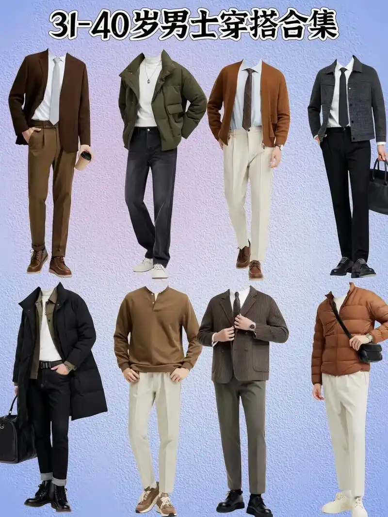 31-40岁男士秋冬穿搭指南来啦.#穿出高级感#创作灵感 # - 抖音