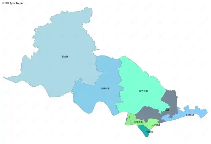 江北区边界地图