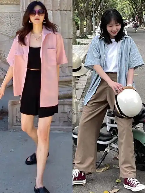 小知识短袖衬衫搭配什么裤子好看短袖衬衫怎么搭简单又时髦