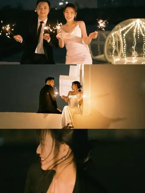 武汉婚纱照  91  武汉婚纱摄影94 室外夜景婚纱照92城市的浪漫