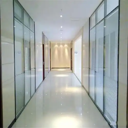 透明玻璃隔断铝合金可移动玻璃隔断墙服务至上
