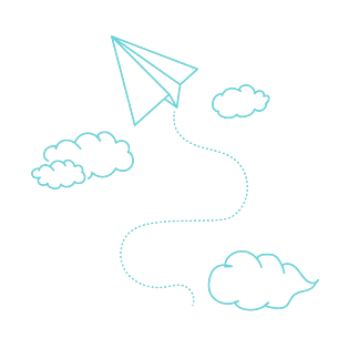 蓝色线条矢量纸飞机免抠png i>素 /i> i>材 /i>