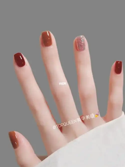 秋冬气质简约巨显白气质女神跳色美甲97简直太好看啦吧显白又耐看