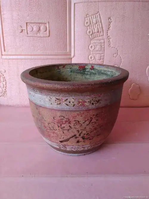 老花盆_彩绘瓷/彩瓷_奔康堂古玩斋【7788植绒画】