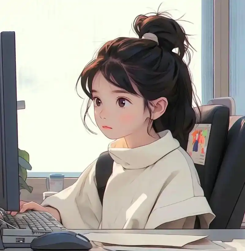 努力工作的你.#动漫 #二次元 #治愈系 #漫画女孩 #动漫 - 抖音
