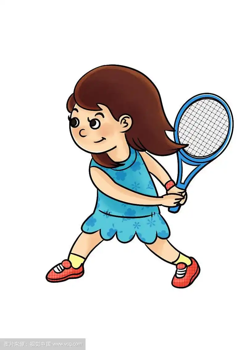 打网球小女孩