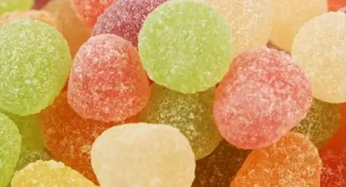 五彩缤纷看上去就好好吃的球形软糖糖果炫彩ppt背景