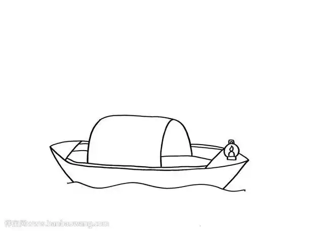 舟夜书所见古诗配画