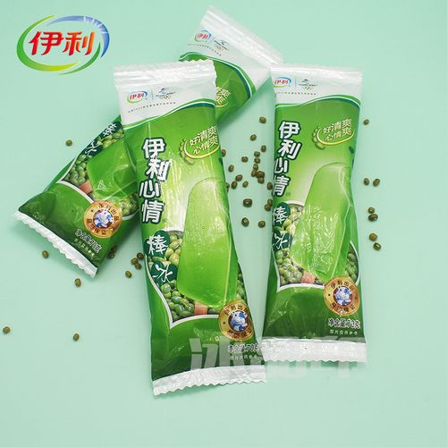 伊利心情绿豆棒冰佰豆集冰激凌甜品冰淇淋雪糕5支冰棍棒冰冷饮
