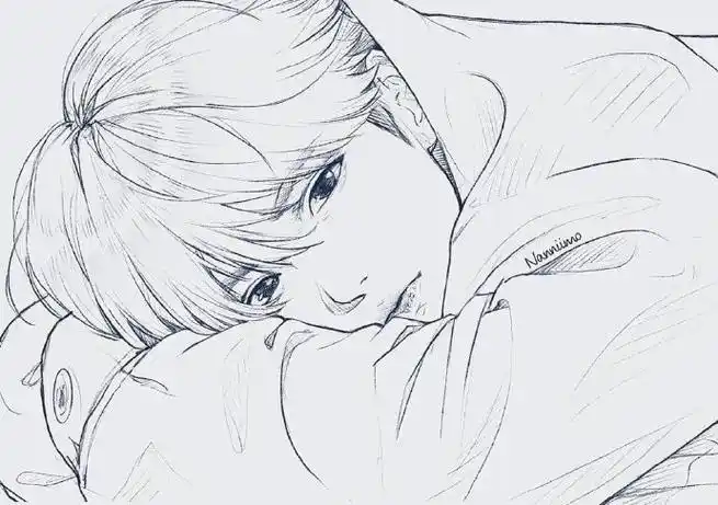 动漫男生怎么画好看,精选动漫男生线稿临摹素材