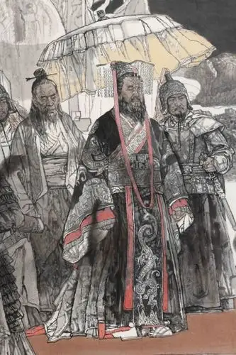 妙手丹青中国传媒大学李宽教授创作完成重大历史题材国画作品东临碣石