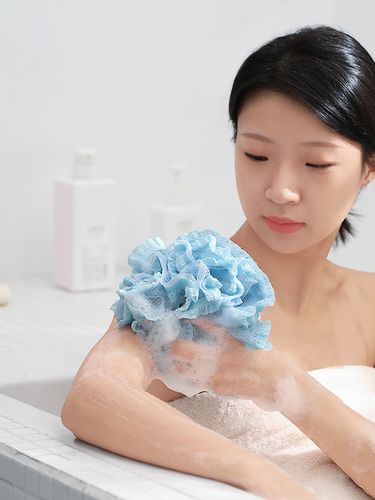 日本fasola沐浴球浴花女大号柔软泡澡不散儿童沐浴球