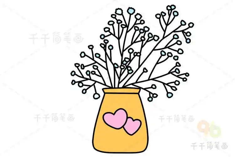 满天星简笔画彩色可爱