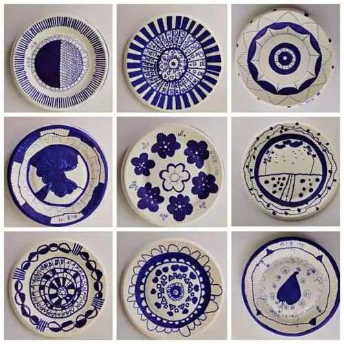 幼儿版纸盘青花瓷第二波