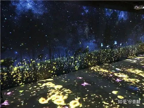 成都沉浸式互动投影展出之仲夏夜萤火虫