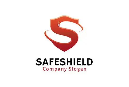 创意矢量字母s的创意安全概念标志设计