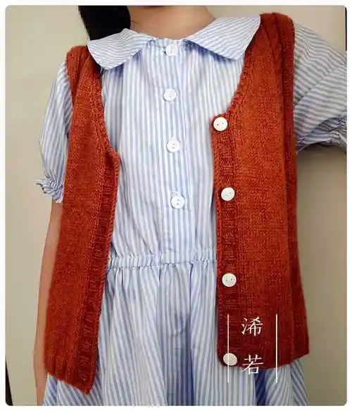 儿童棒针春秋麻花开衫小背心-编织教程-编织人生