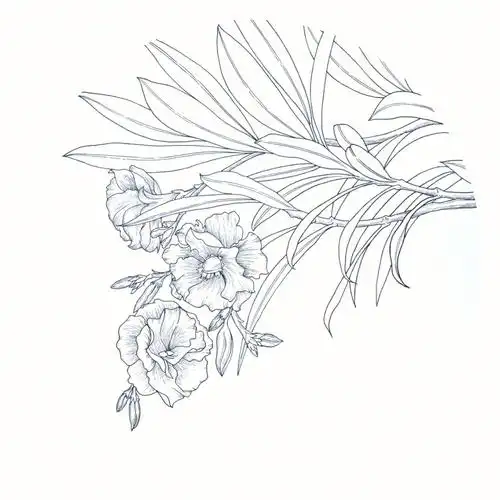 92蛇蝎美人夹竹桃,是不是跟顺德仙姬这一挂一样的共性嘞#画画