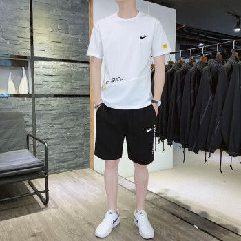 耐克nike孕妇夏季冰丝恤男短袖短裤套装男士夏天衣服搭配一套帅气潮流