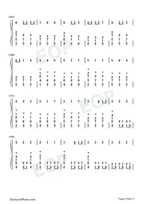 粉色闪电-r1se双手简谱预览6