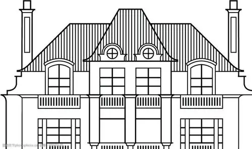 房子线性图图片