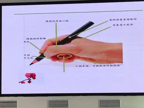 黄主任在讲座中规范了拼音的读写及数字的书写,尤其强调了握笔姿势和