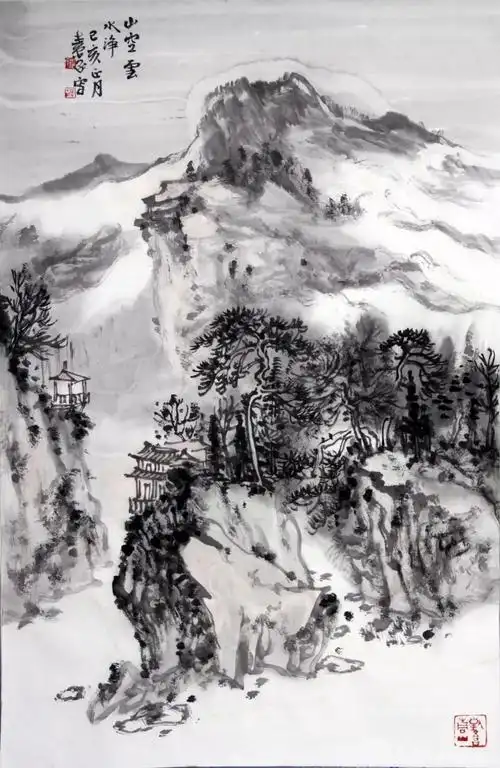 画廊推荐画家罗素民幽邃深远的山水画情境