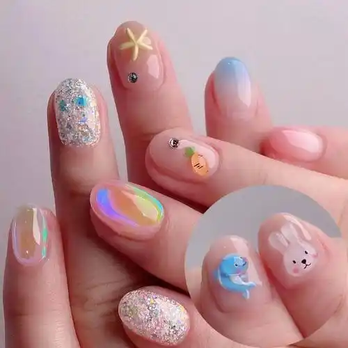 史上最全冰透裸色美甲,每一款都是美到心坎里_星标_感觉_姐妹