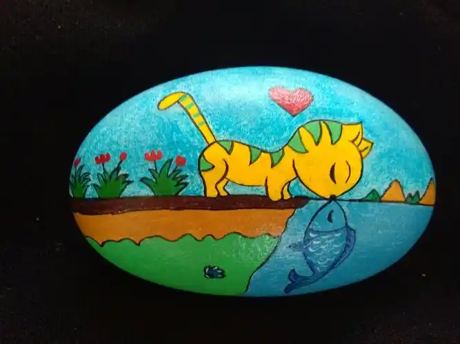 卡通石头画手绘