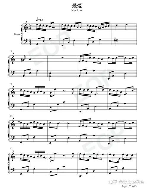 钢琴谱双手简谱双版本周慧敏最爱