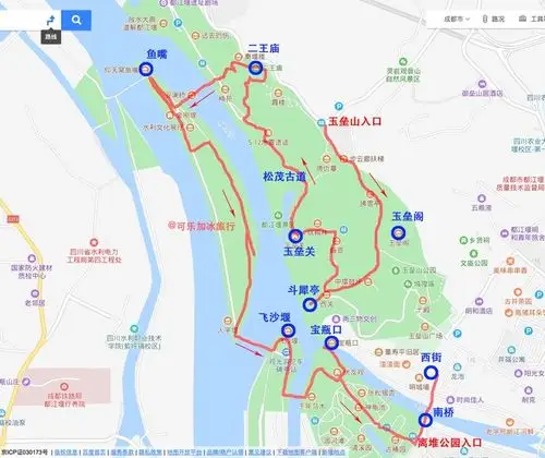 到都江堰市后,先坐车上山,从玉垒山入口进入景区,首先游览玉垒山,坐