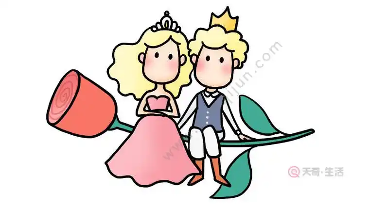 情人节情侣简笔画的画法