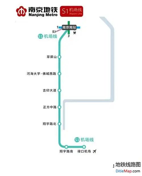 南京地铁s1号线运营时间 南京地铁s1号线线路图 南京地铁机场线 南京