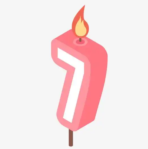 粉色粉色立体蜡烛数字1