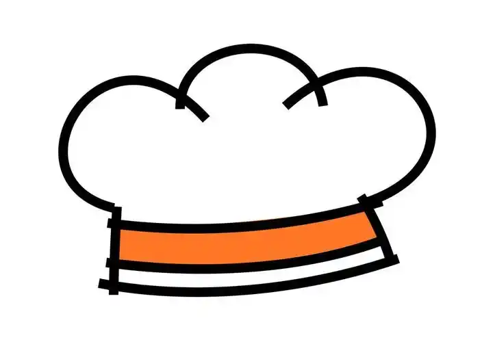 厨师帽,向量,在白色背景上的厨师帽