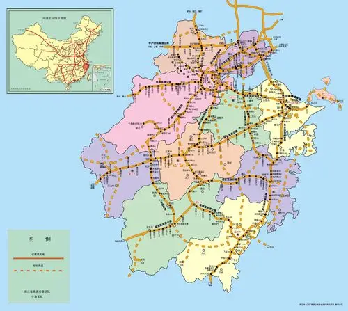 浙江省交通地图