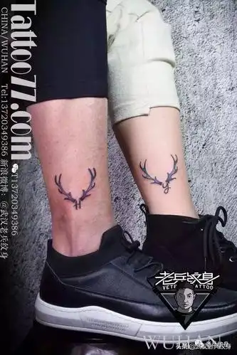老兵店内作品欣赏——男生脚踝部位纹身