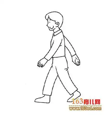 侧着人怎么画简笔画全身