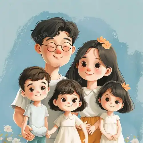 五口之家的幸福乐章三胞胎的快乐成长记