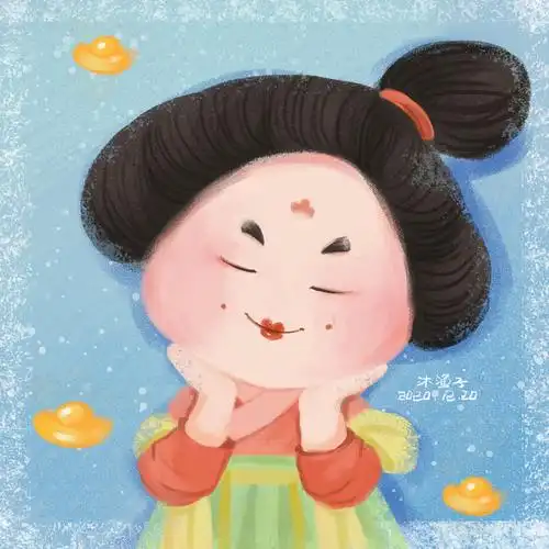0举报收藏分享原创作品插画创作习作唐朝头像可爱秋季开学等其他主题