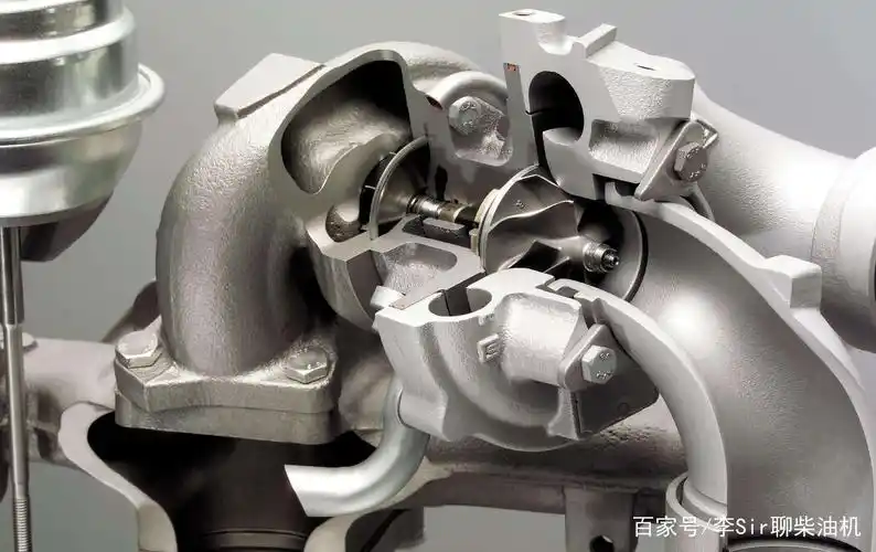 机械增压器的动力来源是发动机曲轴,曲轴通过传动部件驱动压气机的