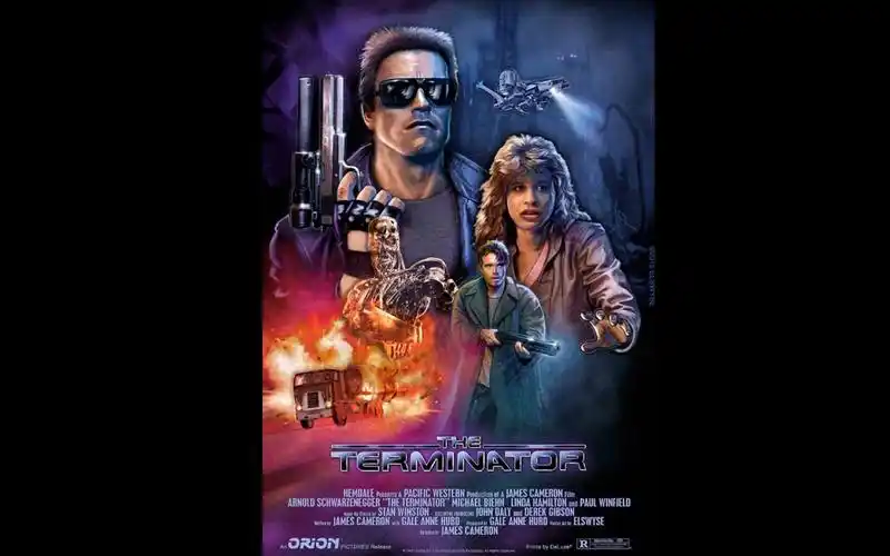 终结者1 电影立体海报墙制作完成