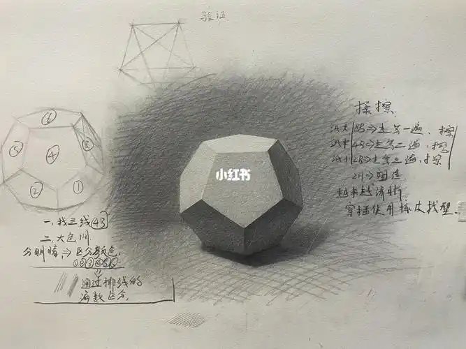 今日课堂示范石膏单体十二面体