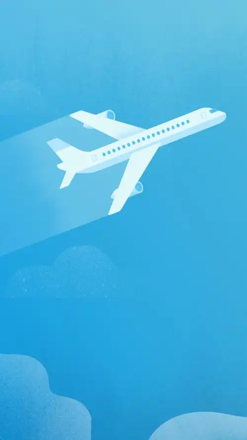 扁平化飞机旅行h5背景图